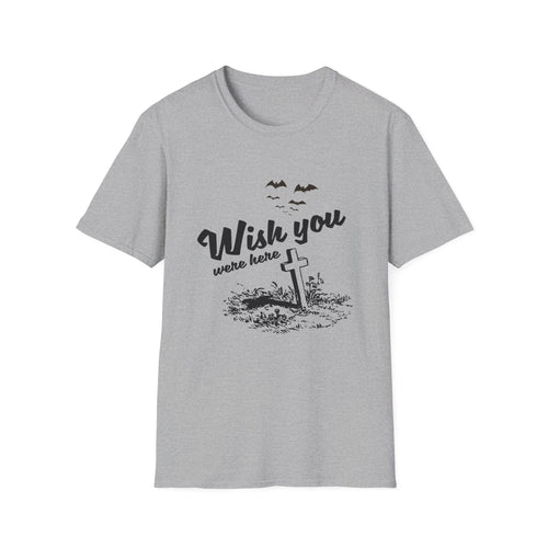 "Wish You Were Here" Graveyard Halloween Gildan T‑Shirt
