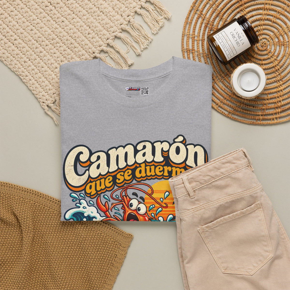 Camarón Que Se Duerma Unisex Heavy Cotton Tee