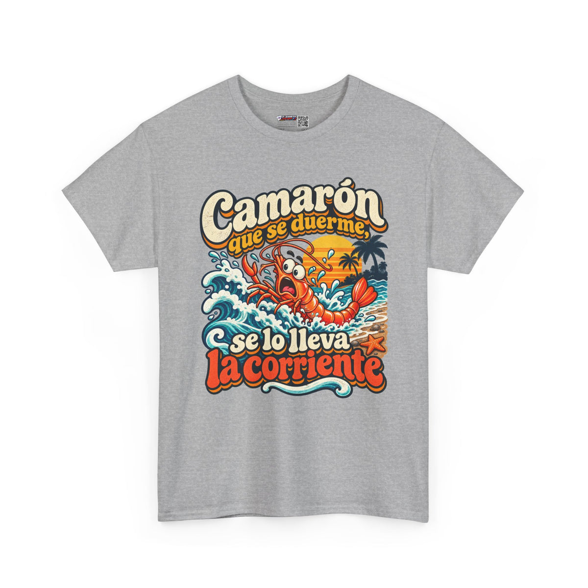 Camarón Que Se Duerma Unisex Heavy Cotton Tee