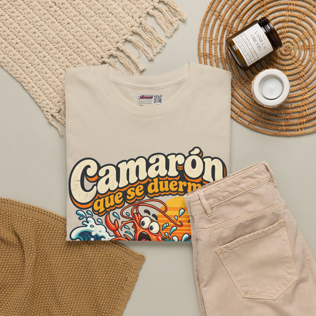 Camarón Que Se Duerma Unisex Heavy Cotton Tee