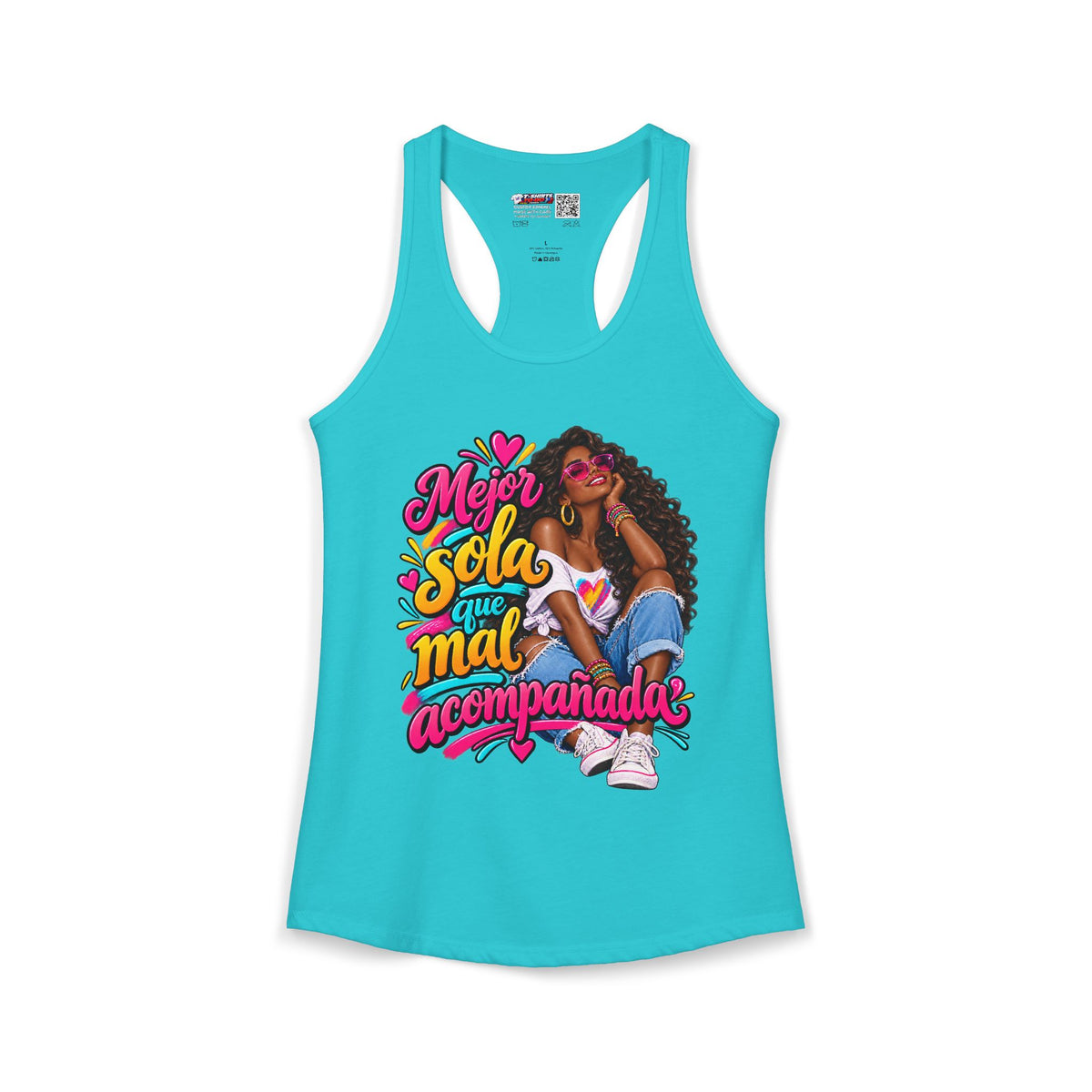 Mejor Sola Que Mal Acompañada-Latina Women's Ideal Racerback Tank TopSport