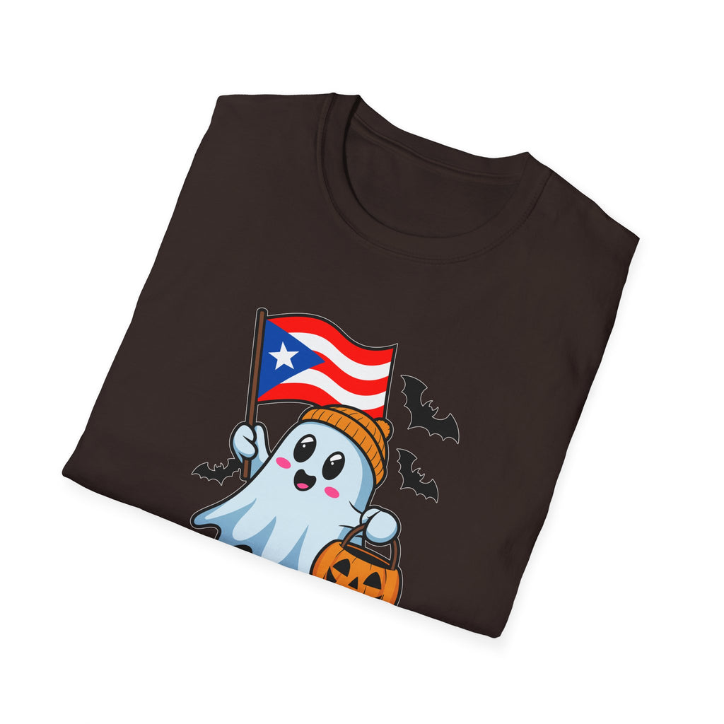 Boo Ricua T-Shirt — Puerto Rican Flag Halloween Ghost Tee