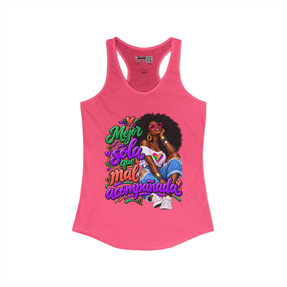Mejor Sola Que Mal Acompañada-Afro Women's Ideal Racerback Tank TopSport