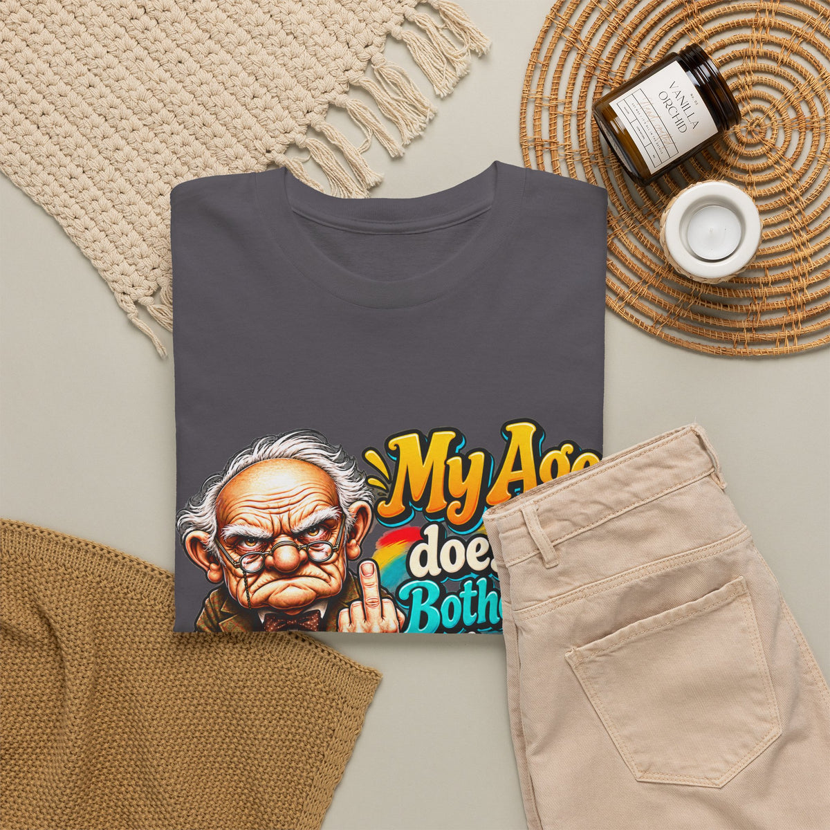 Funny Senior T-Shirt — "My Age Doesn’t Bother Me, It’s The Side Effects"