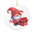 Merry Christmas Santa Ceramic Ornament