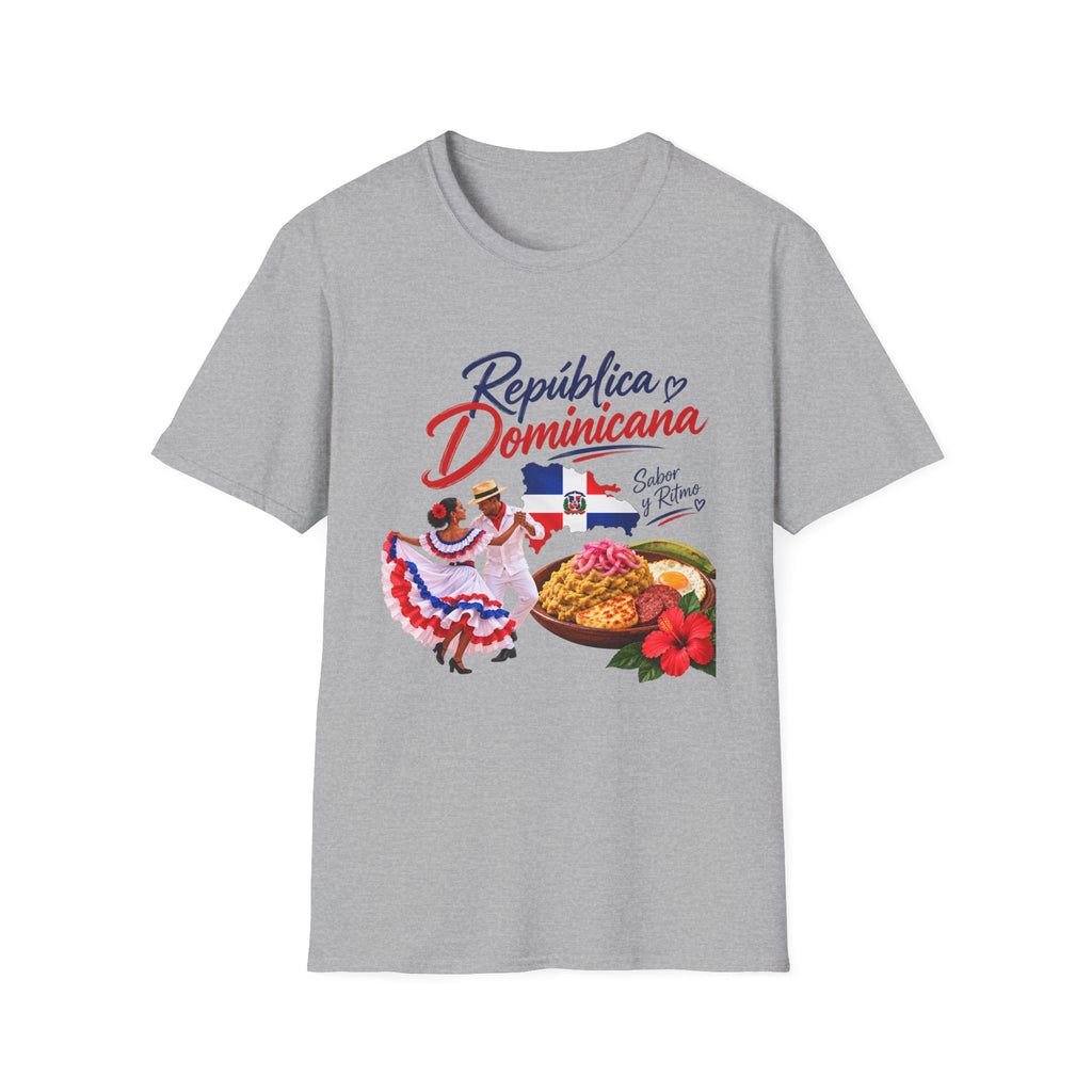 Sabor y Ritmo GILDAN_6400 UNISEX Colorful Graphic T-Shirt