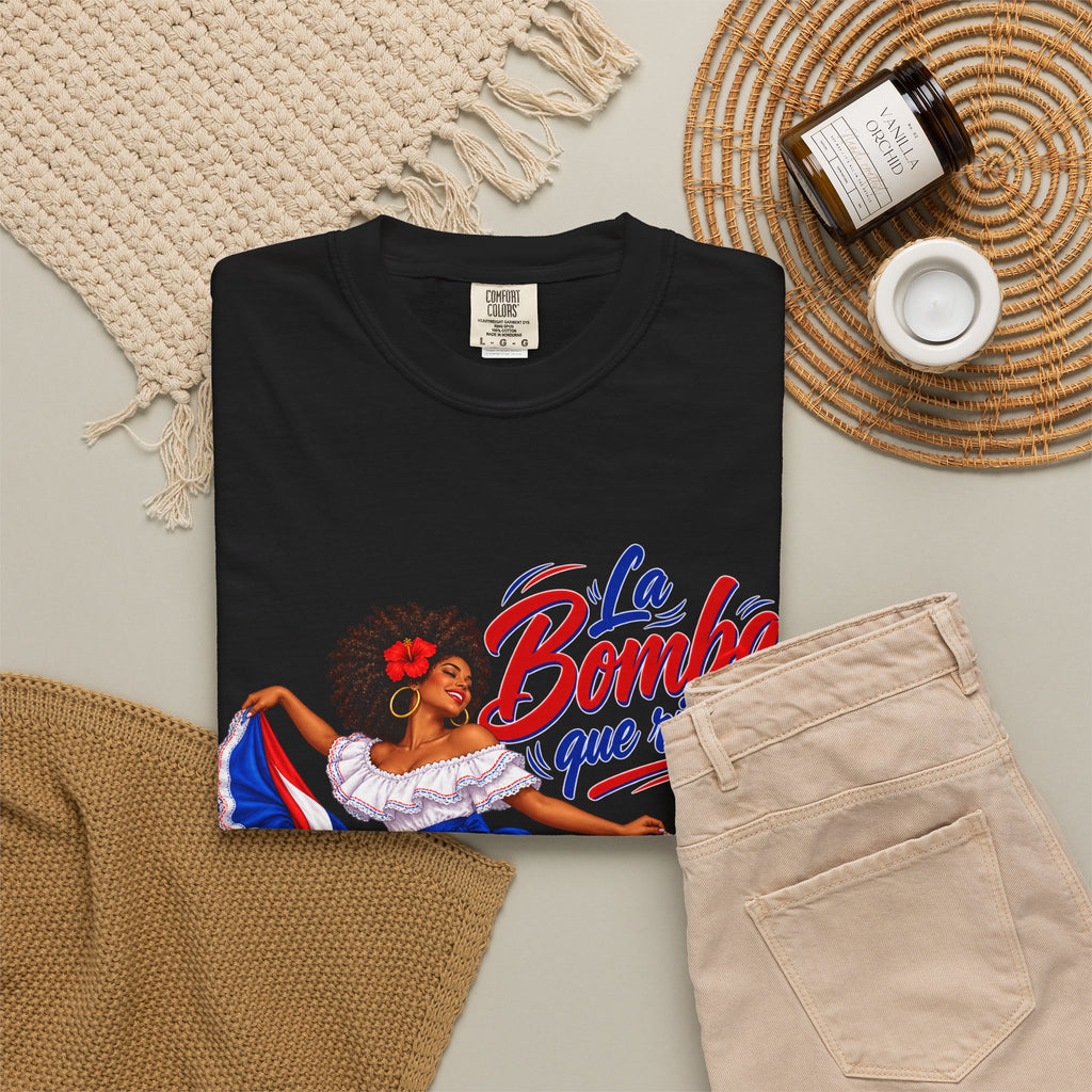 Camiseta de baile La Bomba — Gráfico de vestido con la bandera afroboricua