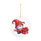 Merry Christmas Santa Ceramic Ornament