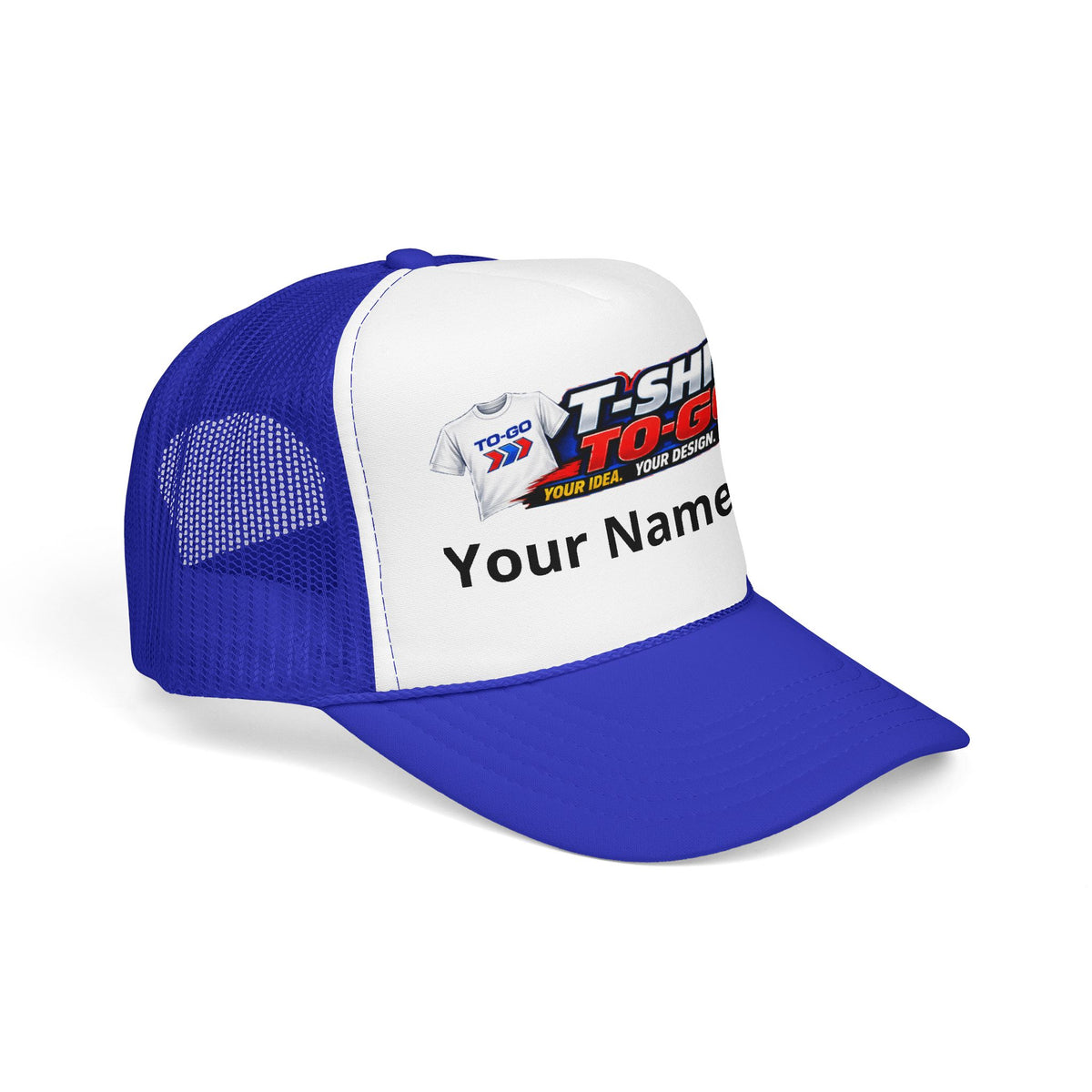 Foam Trucker Hat — Vintage Racing Logo Pink Mesh Cap