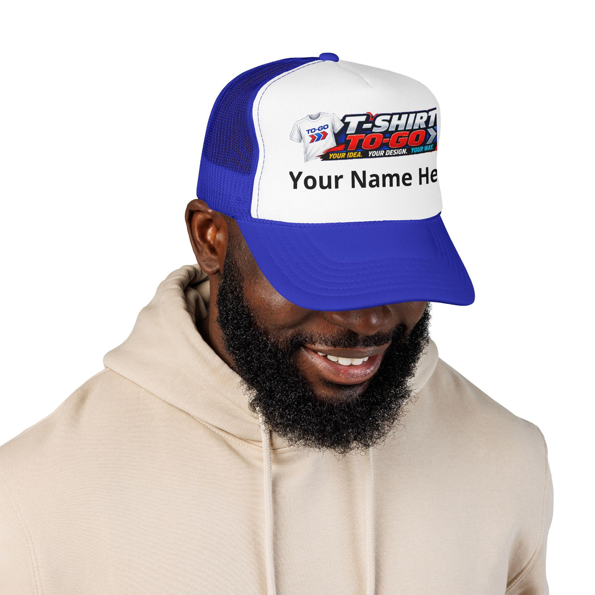 Foam Trucker Hat — Vintage Racing Logo Pink Mesh Cap