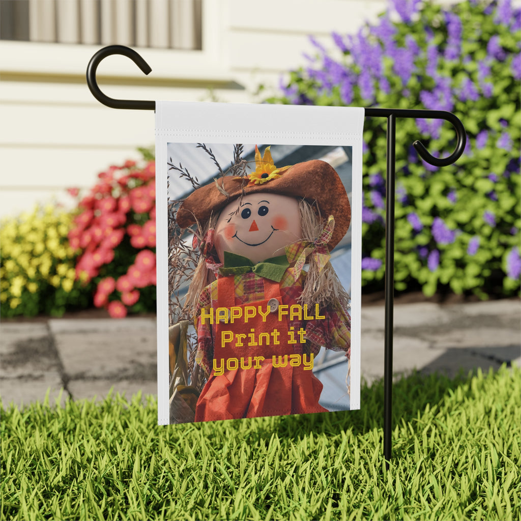 Happy Fall Scarecrow Garden Flag