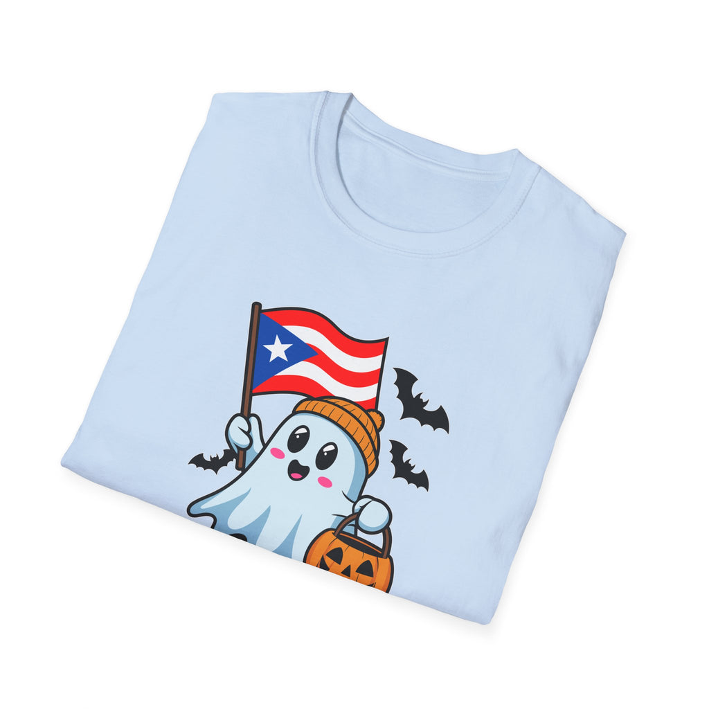 Boo Ricua T-Shirt — Puerto Rican Flag Halloween Ghost Tee