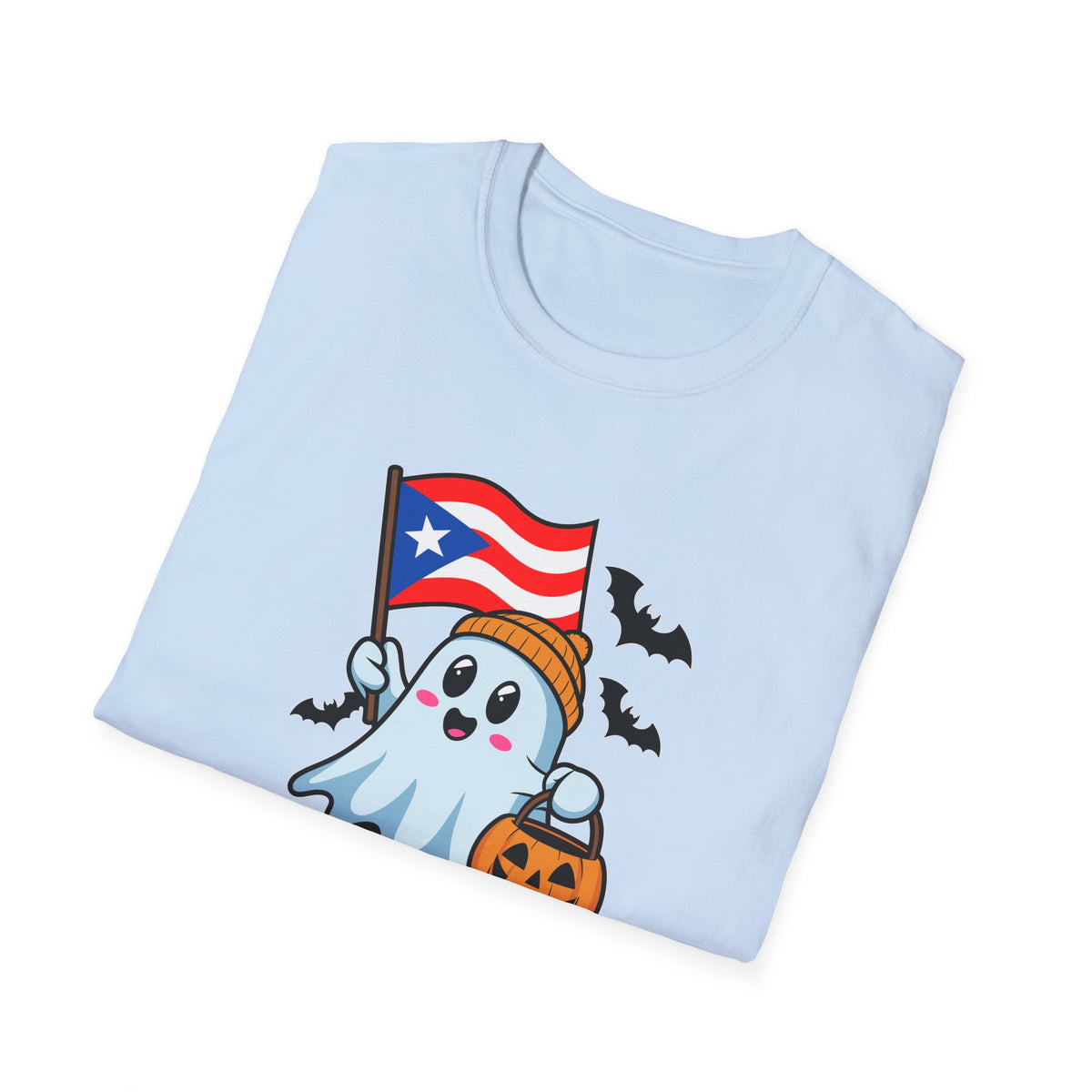 Boo Ricua T-Shirt — Puerto Rican Flag Halloween Ghost Tee