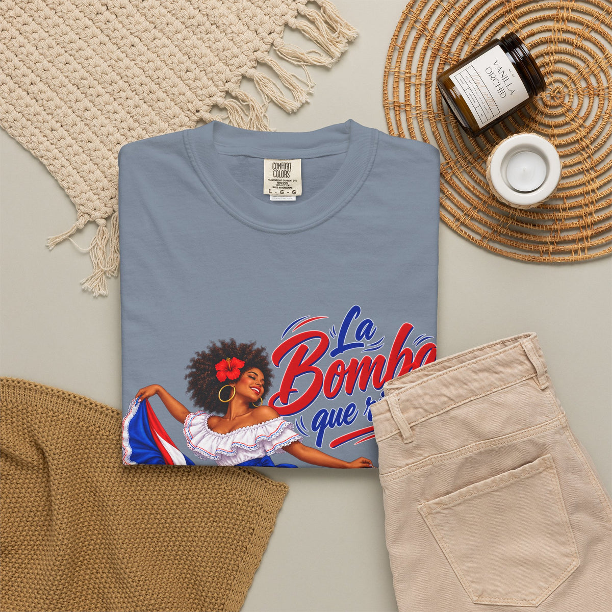 Camiseta de baile La Bomba — Gráfico de vestido con la bandera afroboricua