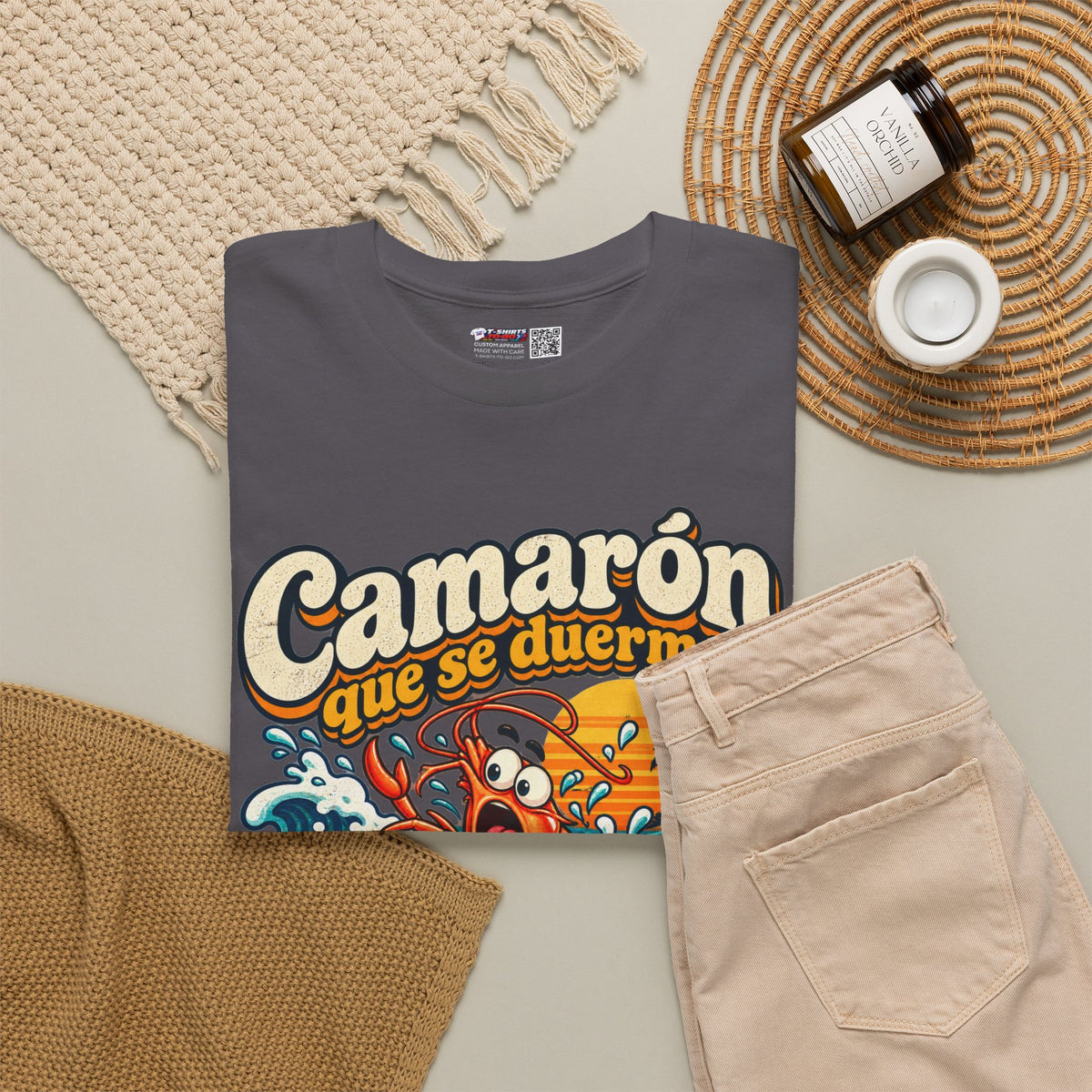 Camarón Que Se Duerma Unisex Heavy Cotton Tee