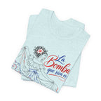 Camiseta UNISEX JERSEY BELLA+CANVA con dibujo lineal "La Bomba Que Rica Es!"