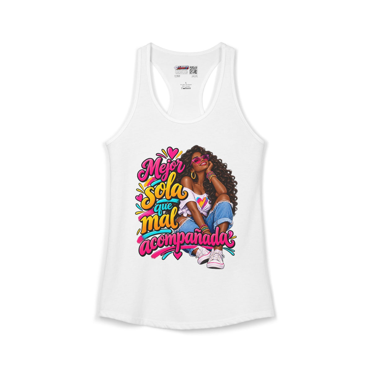 Mejor Sola Que Mal Acompañada-Latina Women's Ideal Racerback Tank TopSport