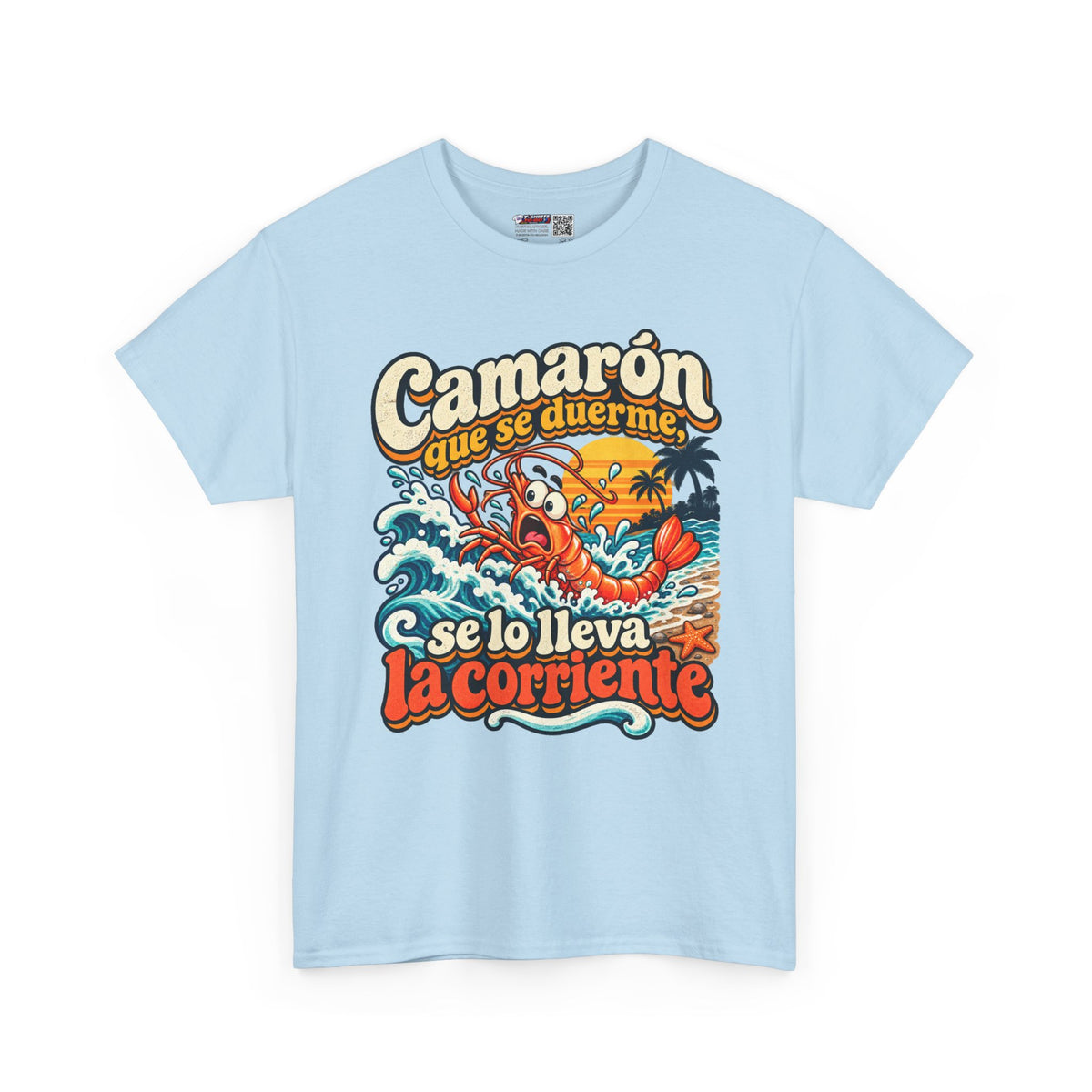 Camarón Que Se Duerma Unisex Heavy Cotton Tee