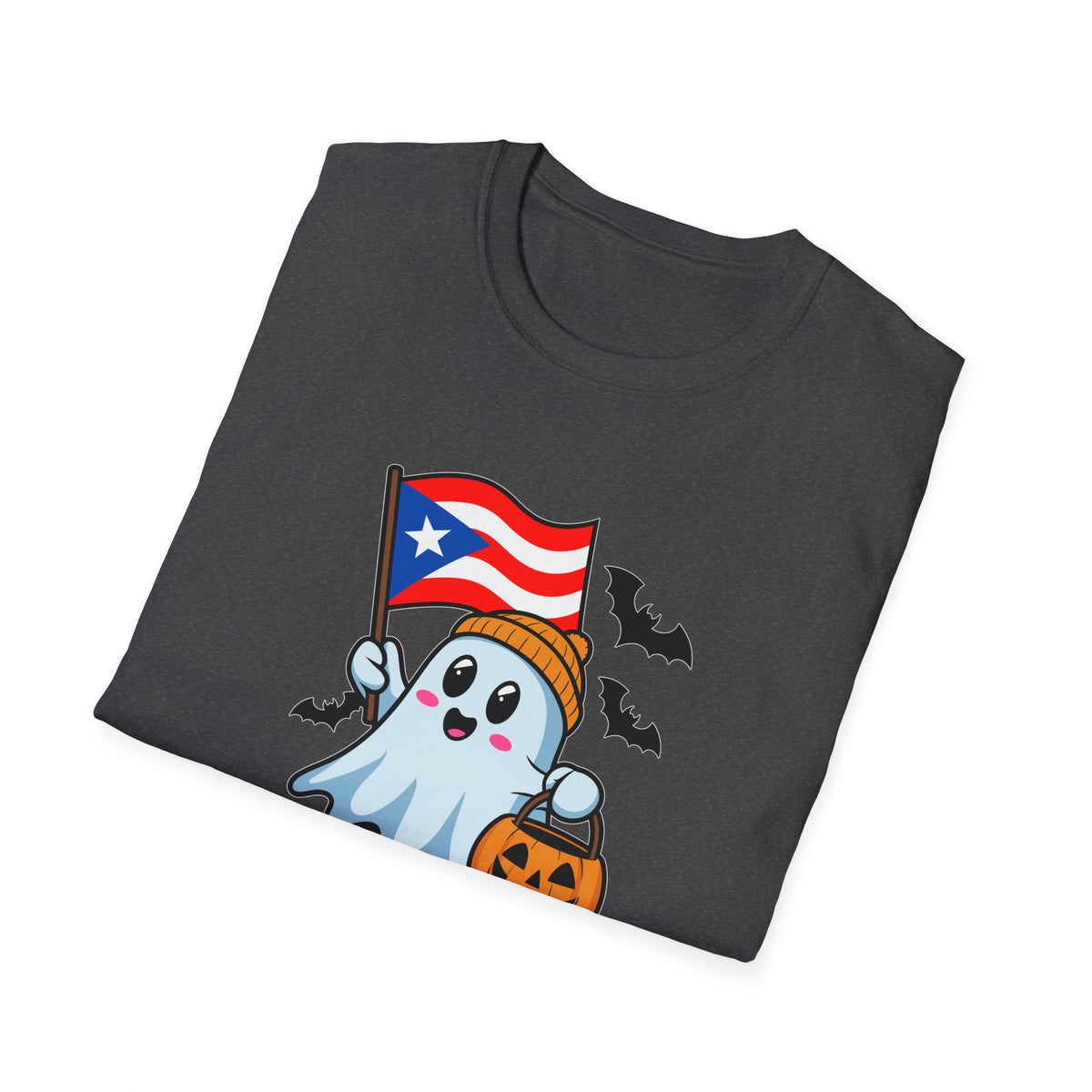 Boo Ricua T-Shirt — Puerto Rican Flag Halloween Ghost Tee