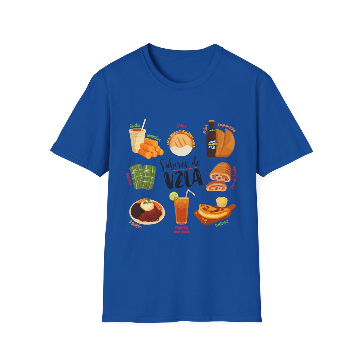 Venezuelan Foods T-Shirt - 'Sabores de Vzla' Illustrated Food Tee
