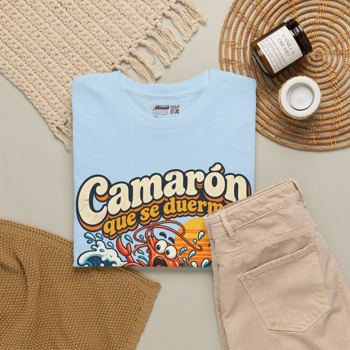 Camarón Que Se Duerma Unisex Heavy Cotton Tee