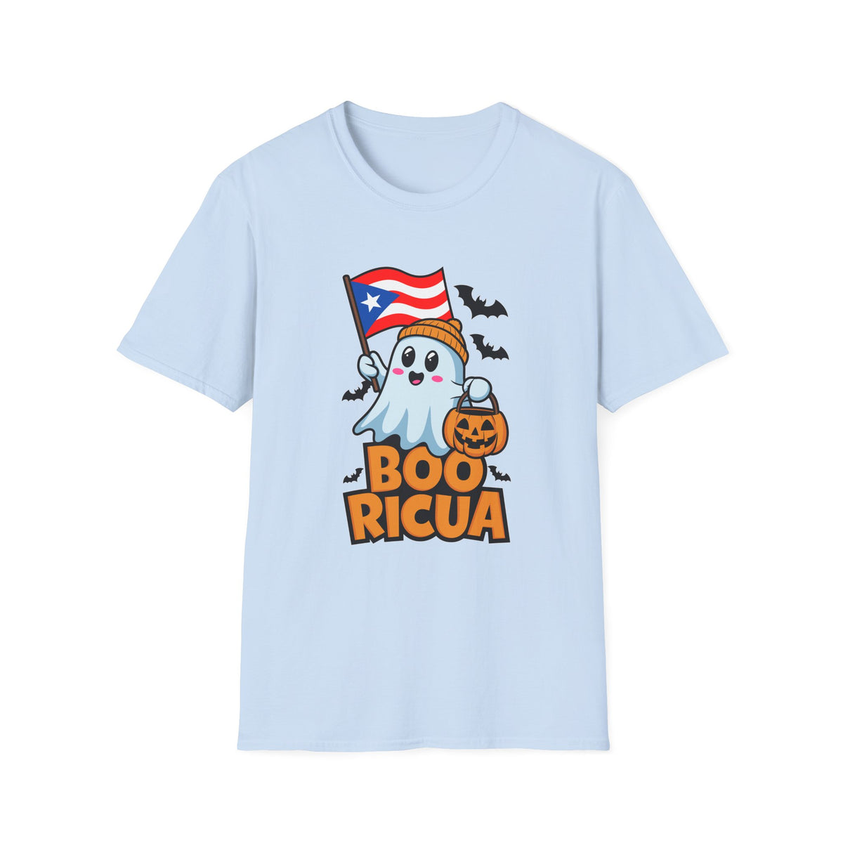 Boo Ricua T-Shirt — Puerto Rican Flag Halloween Ghost Tee