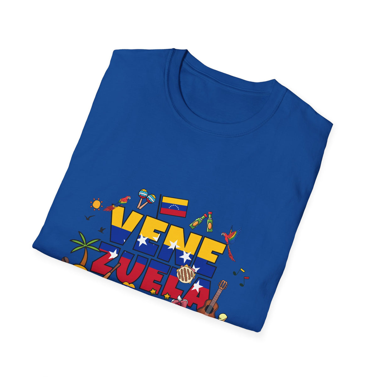 Venezuela Pride T-Shirt — 'Venezuela' Colorful Flag & Cultural Icons Tee
