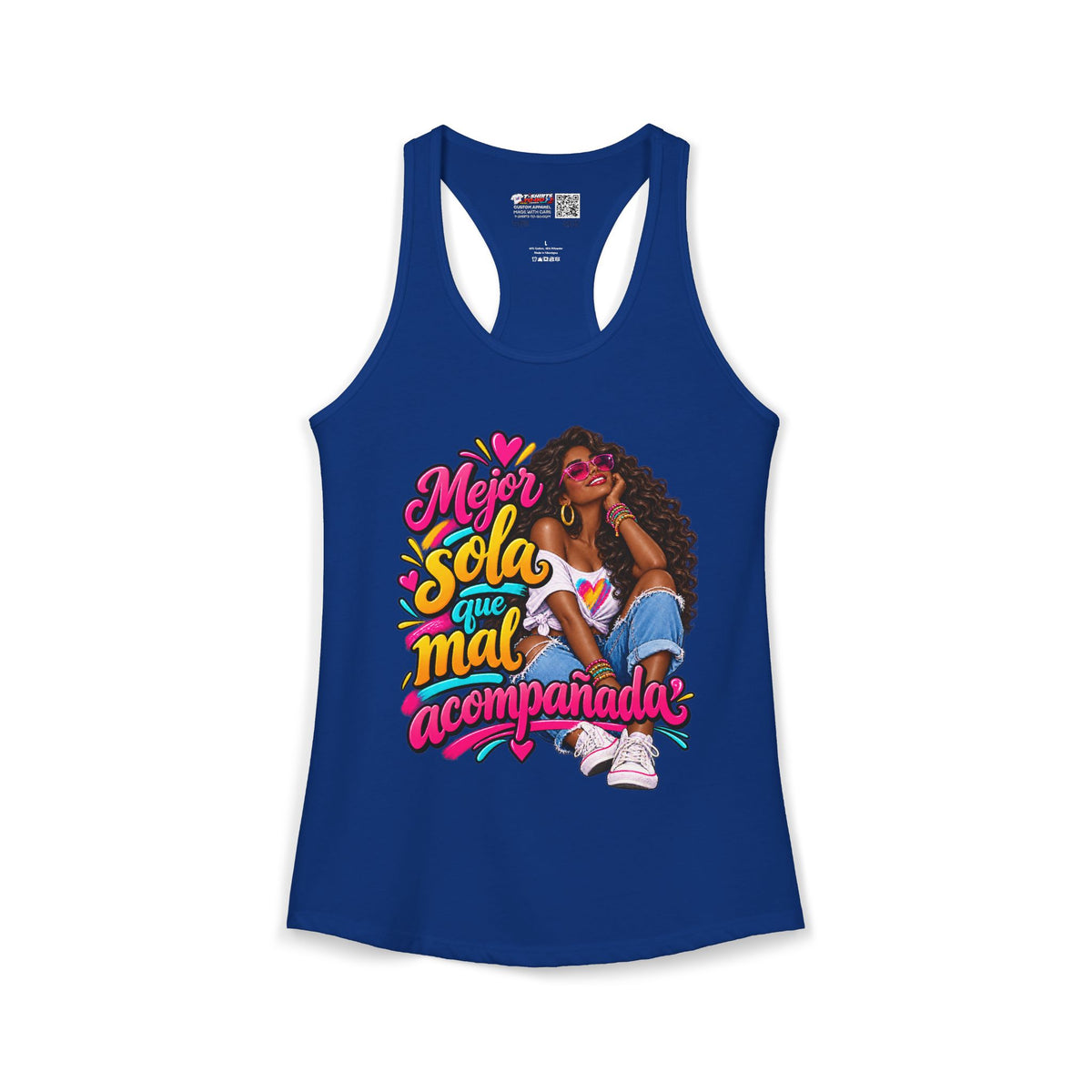 Mejor Sola Que Mal Acompañada-Latina Women's Ideal Racerback Tank TopSport