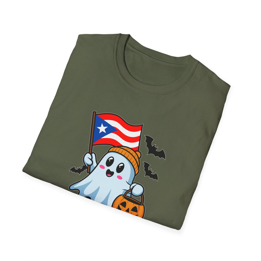 Boo Ricua T-Shirt — Puerto Rican Flag Halloween Ghost Tee