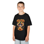 Camiseta infantil de Halloween — Diseño de murciélago y calabaza "Too Cute to Spook"