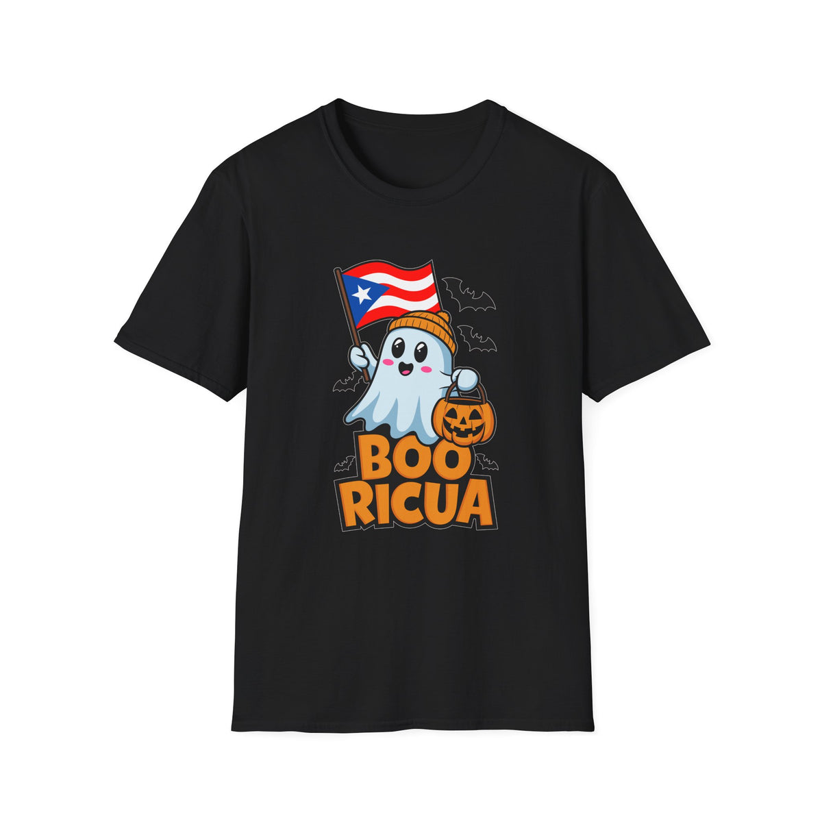 Boo Ricua T-Shirt — Puerto Rican Flag Halloween Ghost Tee