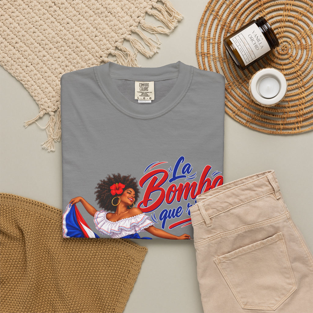 Camiseta de baile La Bomba — Gráfico de vestido con la bandera afroboricua