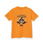 Camiseta infantil de Halloween — Diseño de murciélago y calabaza "Too Cute to Spook"