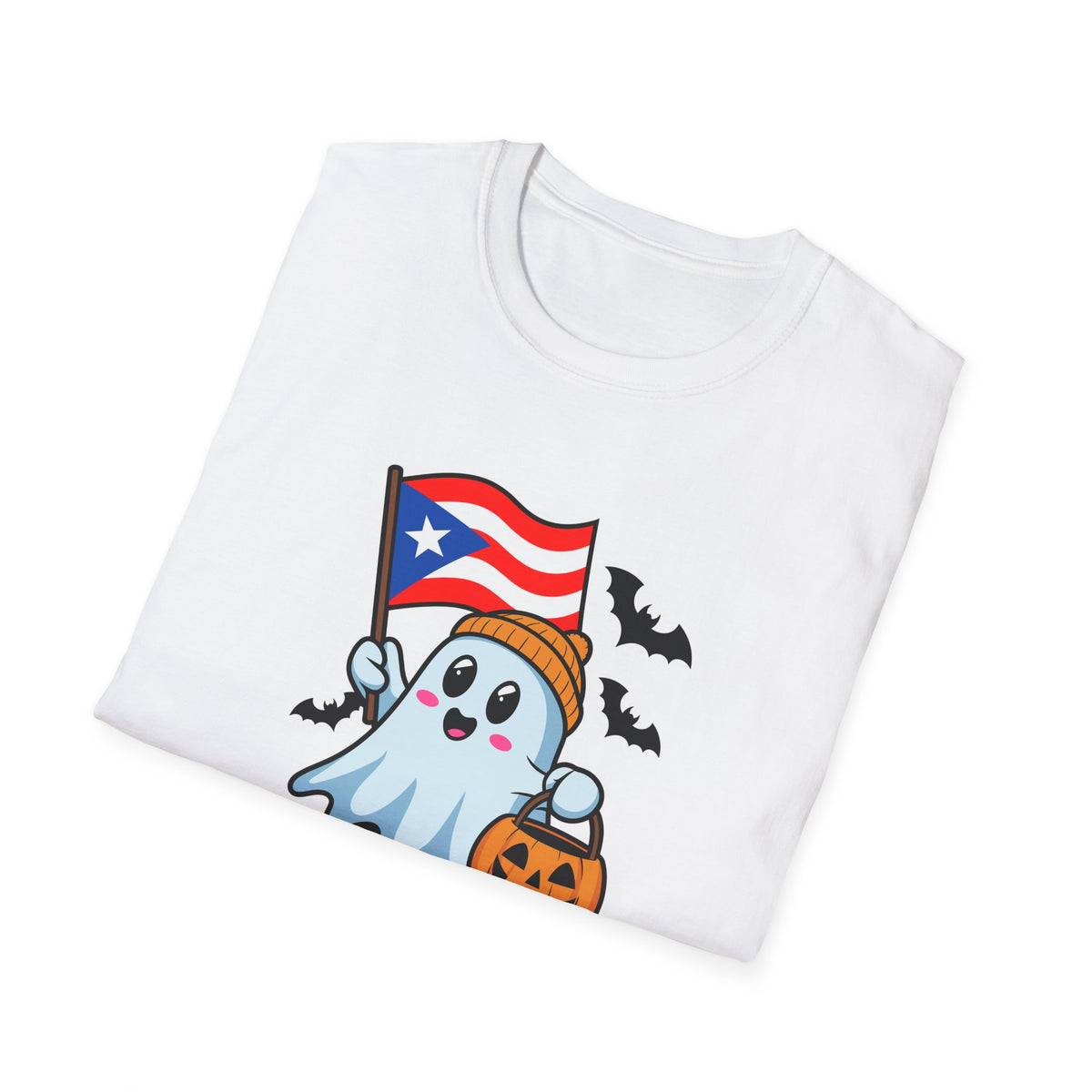Boo Ricua T-Shirt — Puerto Rican Flag Halloween Ghost Tee