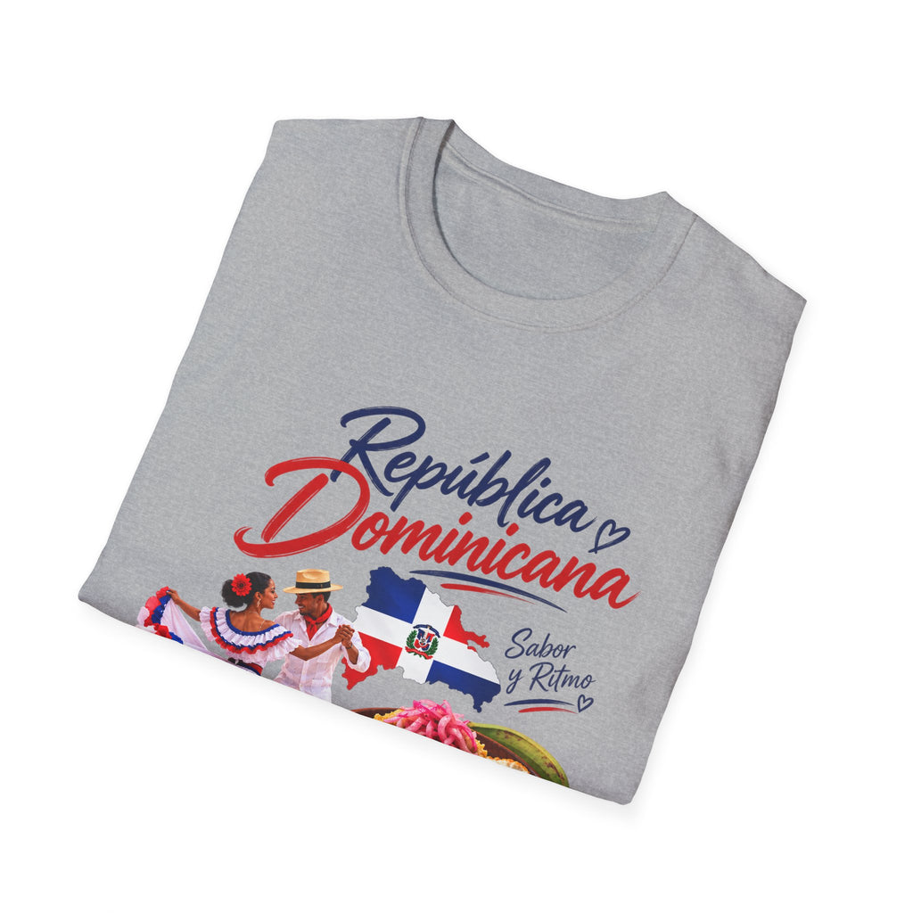 Sabor y Ritmo GILDAN_6400 UNISEX Colorful Graphic T-Shirt