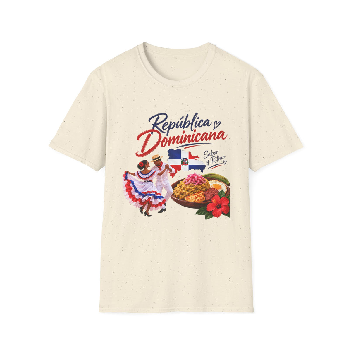 Sabor y Ritmo GILDAN_6400 UNISEX Colorful Graphic T-Shirt
