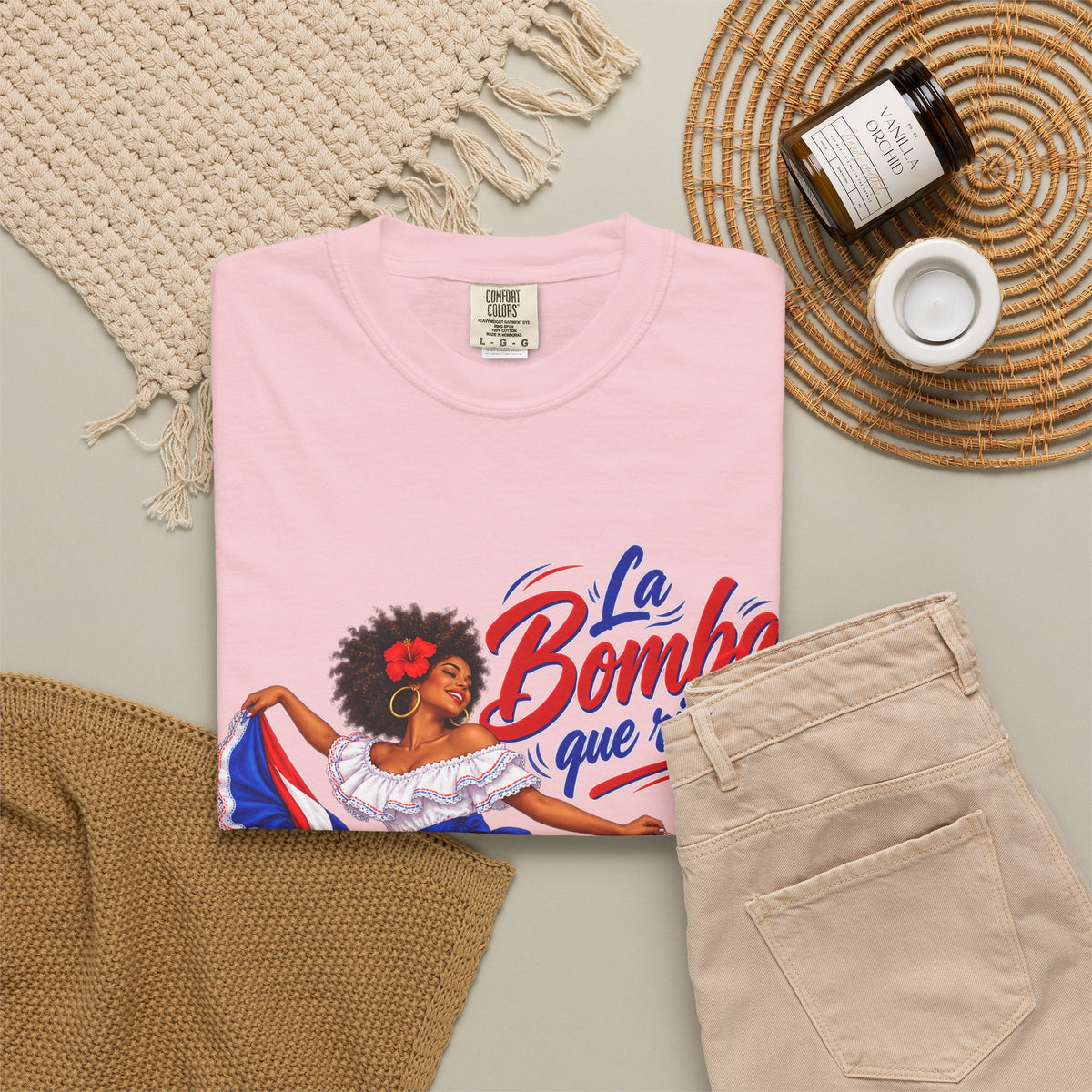 Camiseta de baile La Bomba — Gráfico de vestido con la bandera afroboricua