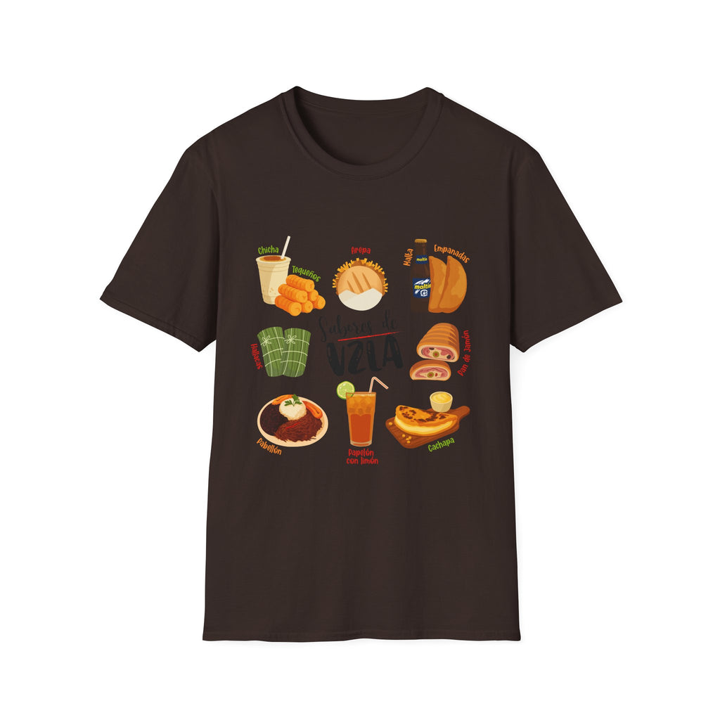 Venezuelan Foods T-Shirt - 'Sabores de Vzla' Illustrated Food Tee
