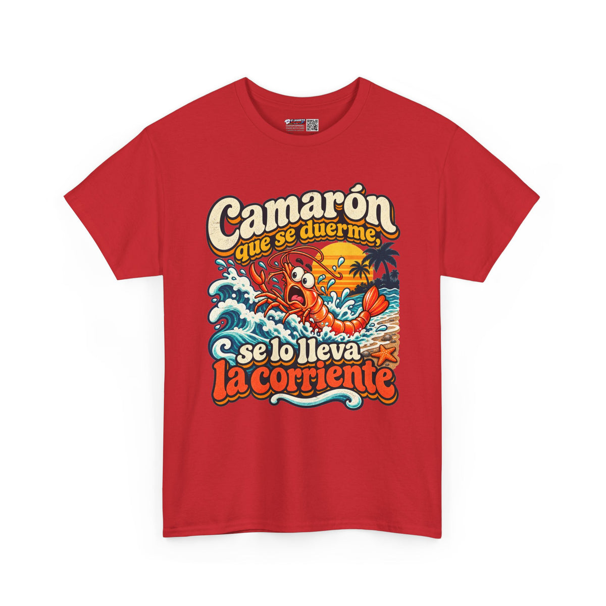 Camarón Que Se Duerma Unisex Heavy Cotton Tee