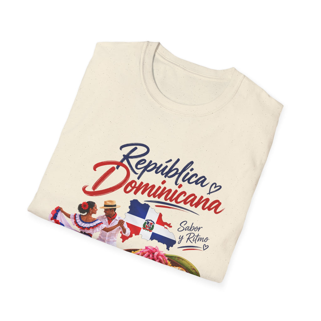 Sabor y Ritmo GILDAN_6400 UNISEX Colorful Graphic T-Shirt