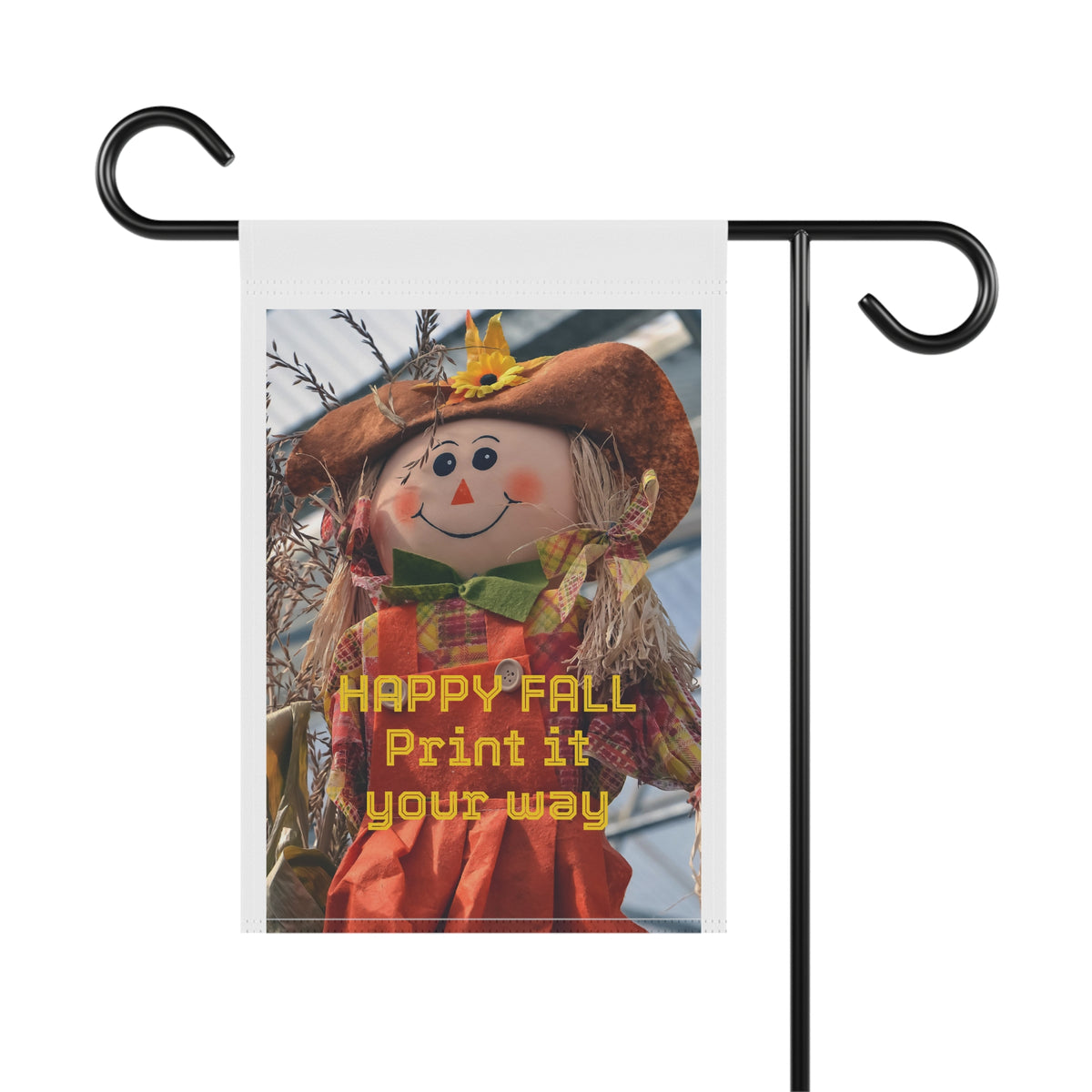 Happy Fall Scarecrow Garden Flag