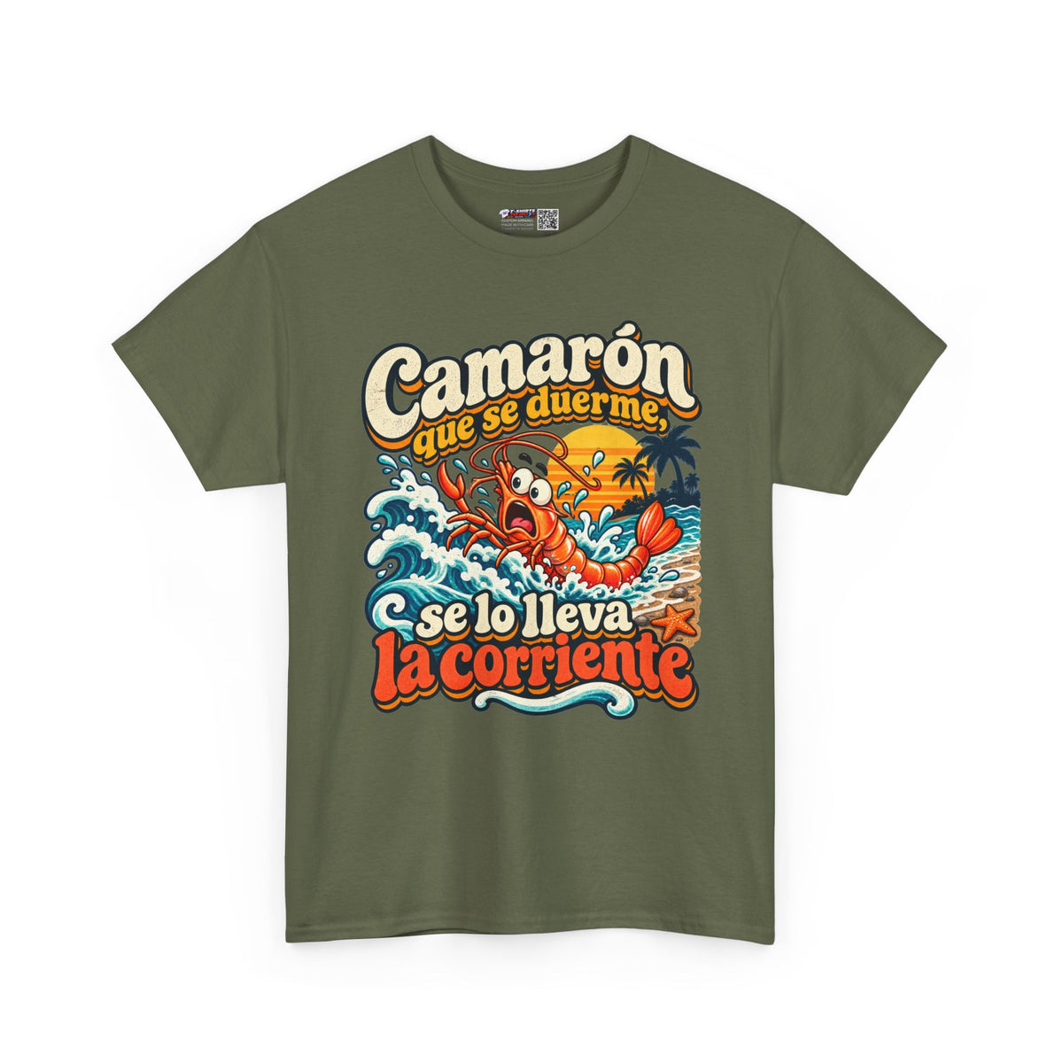 Camarón Que Se Duerma Unisex Heavy Cotton Tee