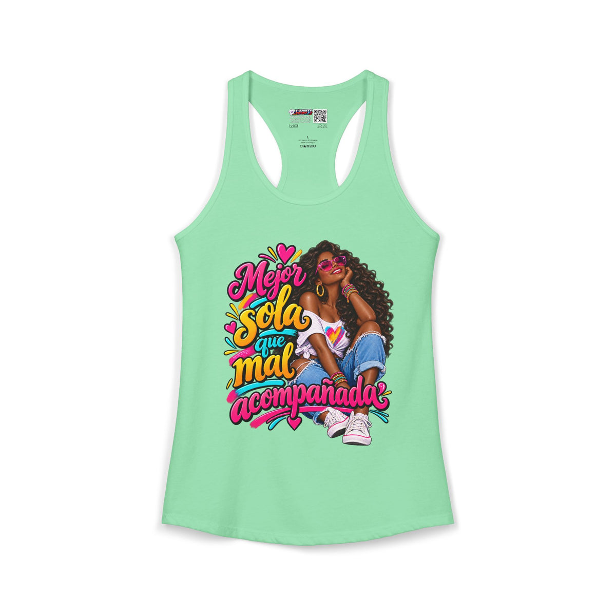 Mejor Sola Que Mal Acompañada-Latina Women's Ideal Racerback Tank TopSport