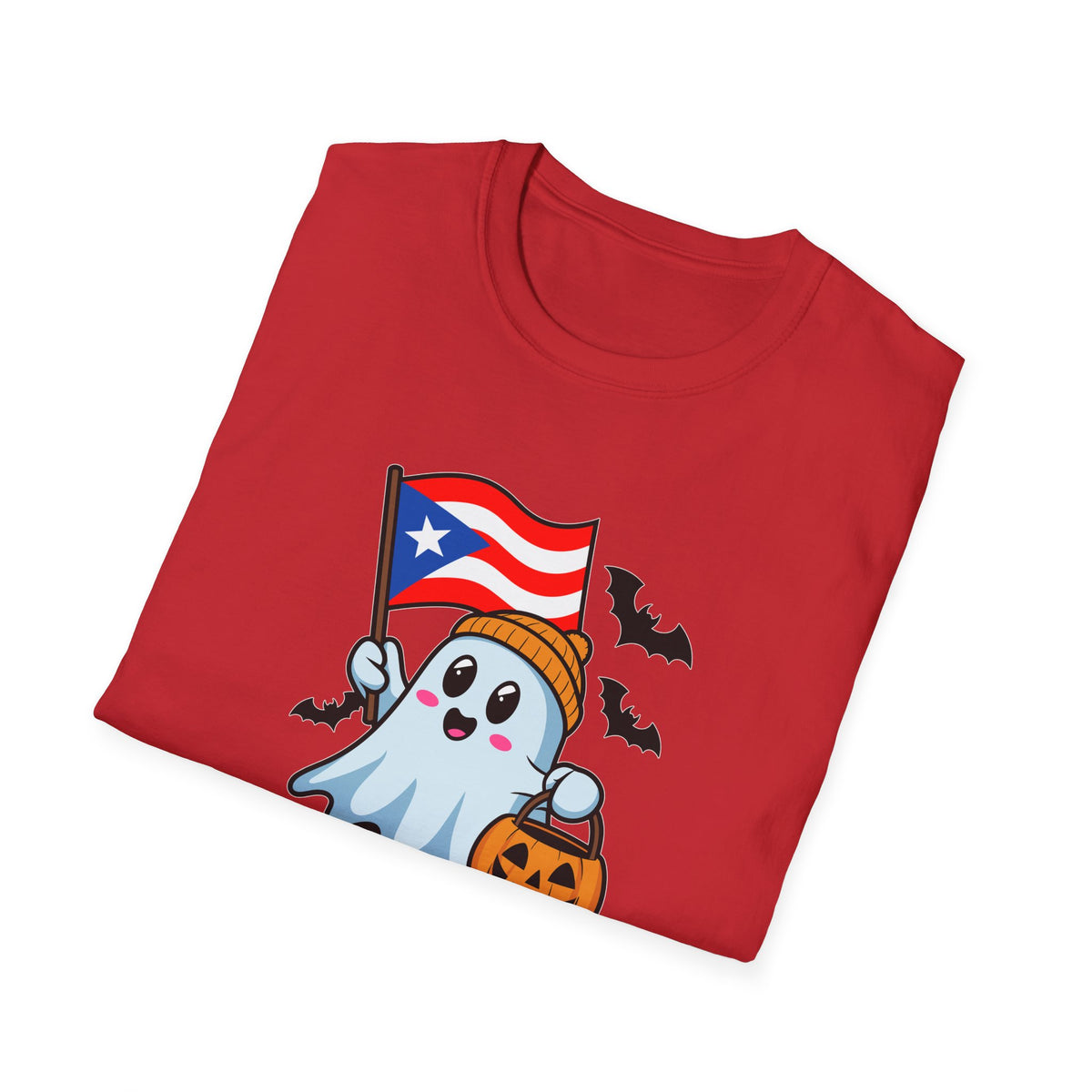 Boo Ricua T-Shirt — Puerto Rican Flag Halloween Ghost Tee