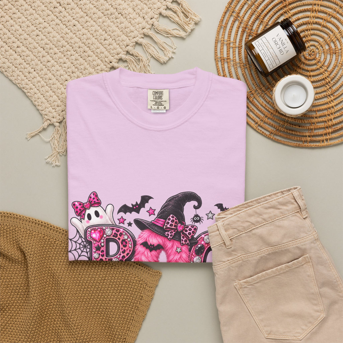 Pink BOO! Unisex Garment-Dyed T-shirt