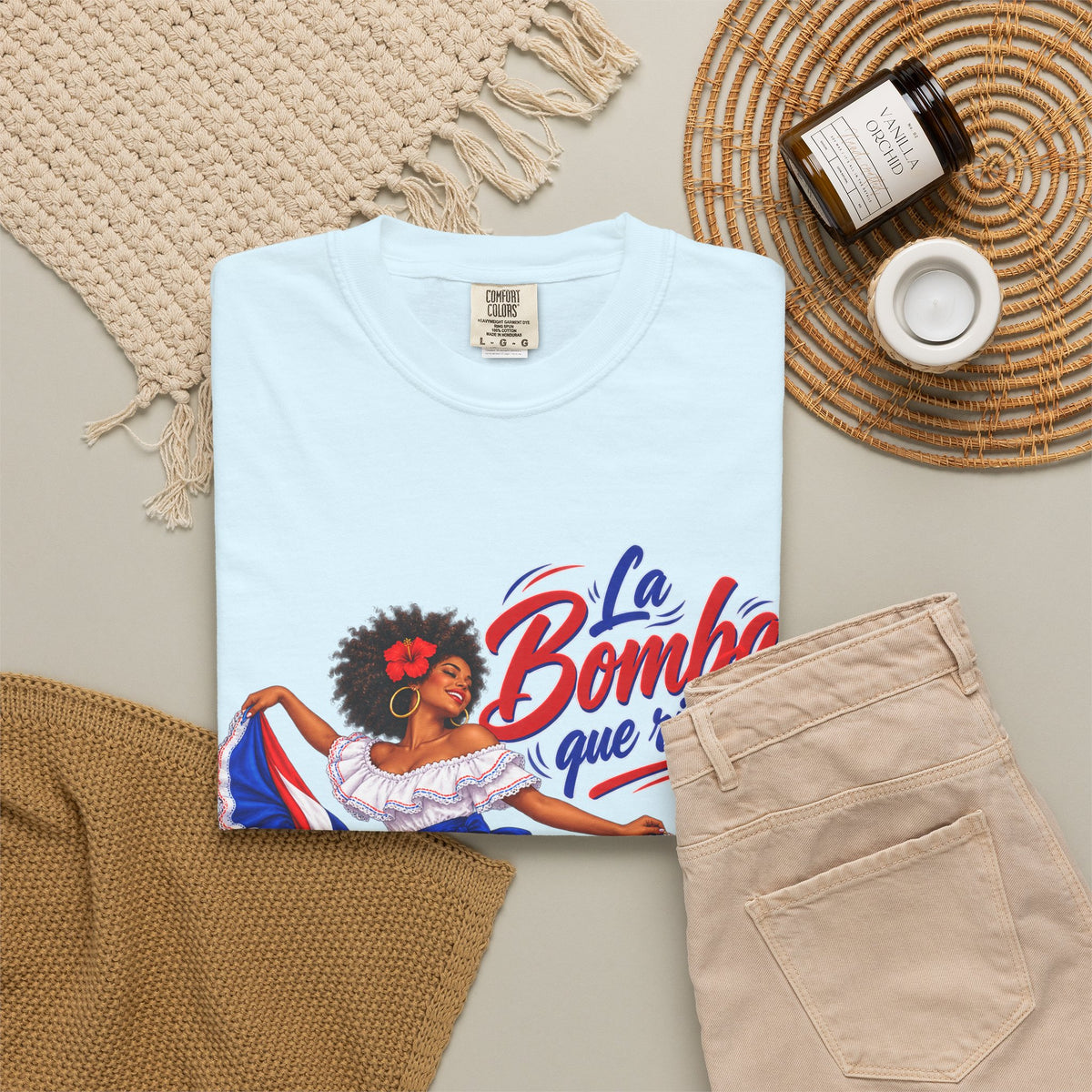 Camiseta de baile La Bomba — Gráfico de vestido con la bandera afroboricua