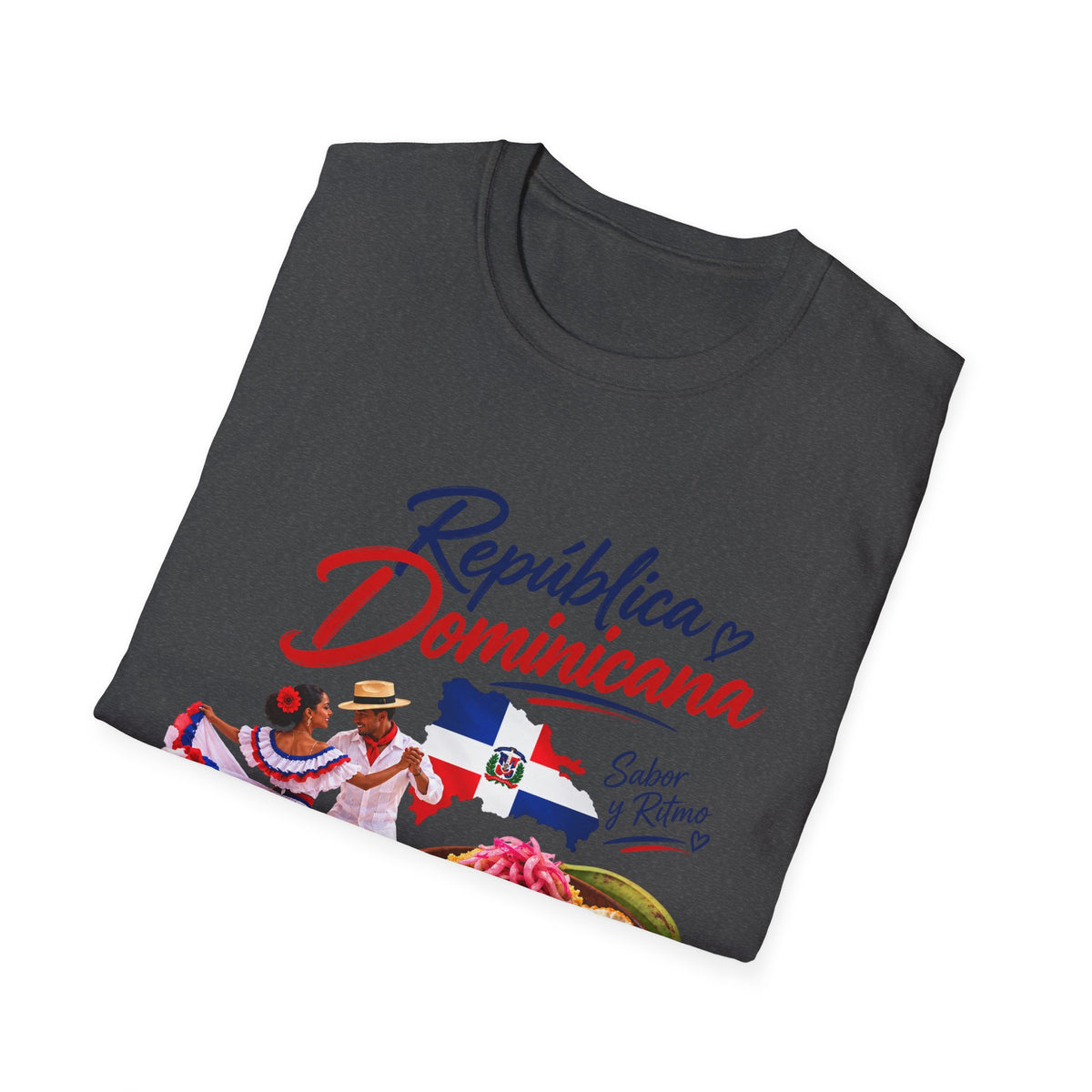 Sabor y Ritmo GILDAN_6400 UNISEX Colorful Graphic T-Shirt
