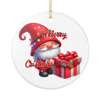Merry Christmas Santa Ceramic Ornament