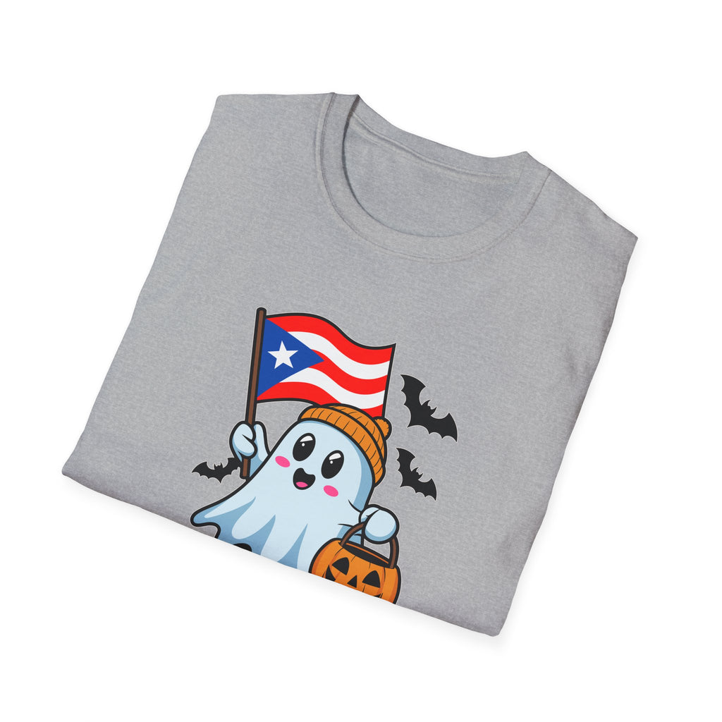 Boo Ricua T-Shirt — Puerto Rican Flag Halloween Ghost Tee