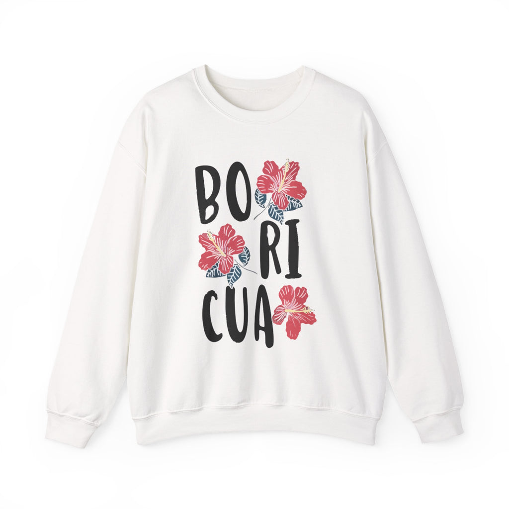 Puerto Rico 'BORICUA' Maga Flower Crewneck Sweatshirt